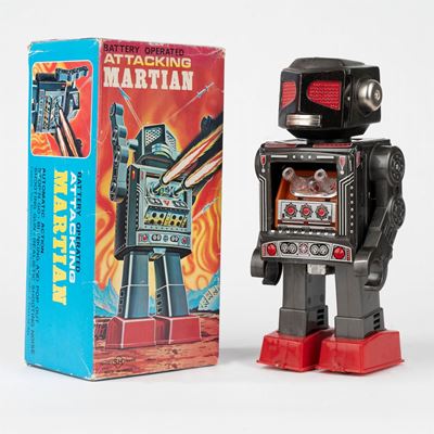 Giocattolo d'epoca, Attacking Martian in plastica con funzionamento a batteria