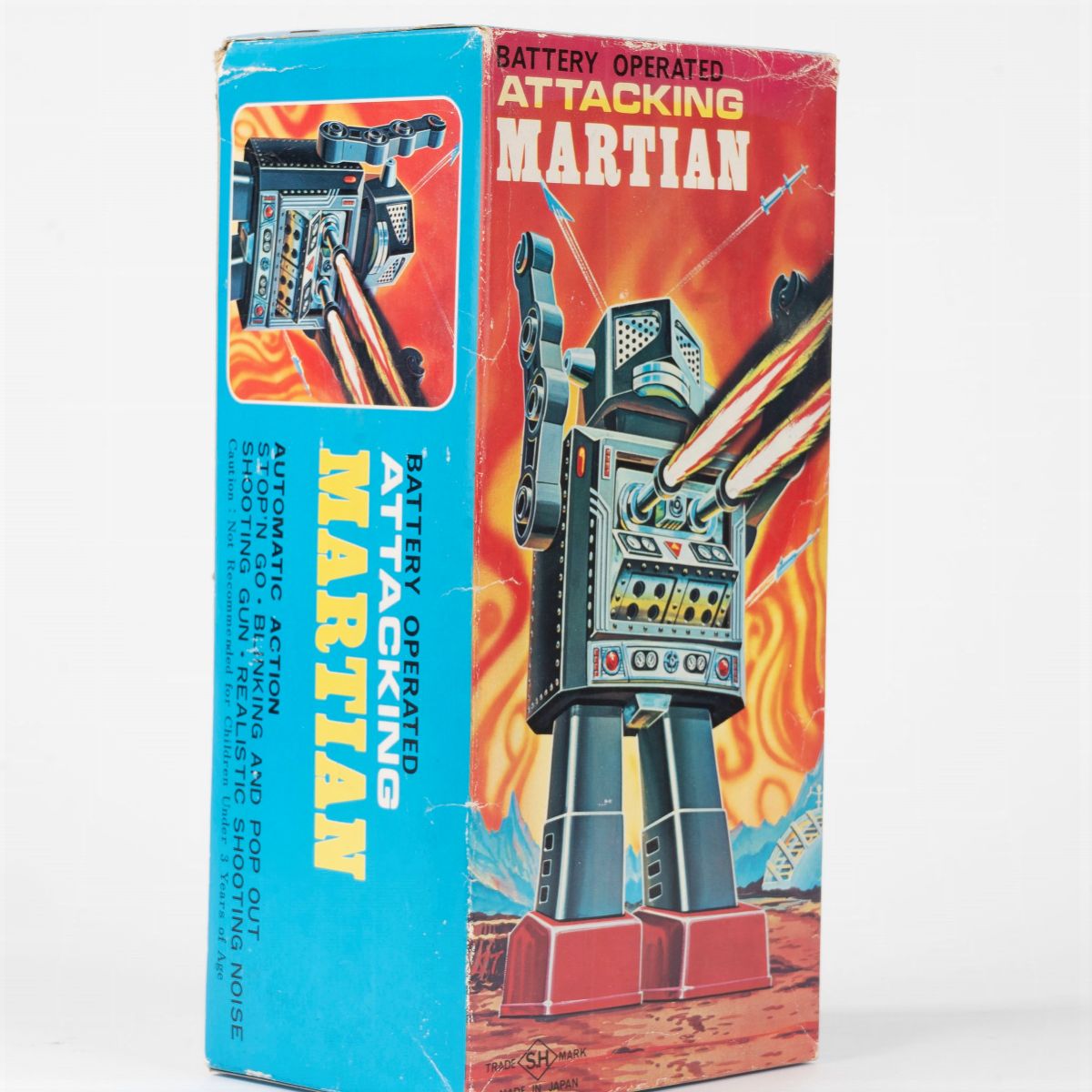 Sh Horikawa - Giocattolo d'epoca, Attacking Martian in plastica con funzionamento a batteria