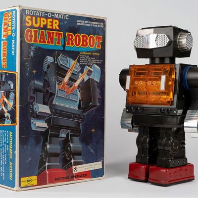 Super Giant Robot, giocattolo in plastica, altezza 41 cm, funzionamento a batteria