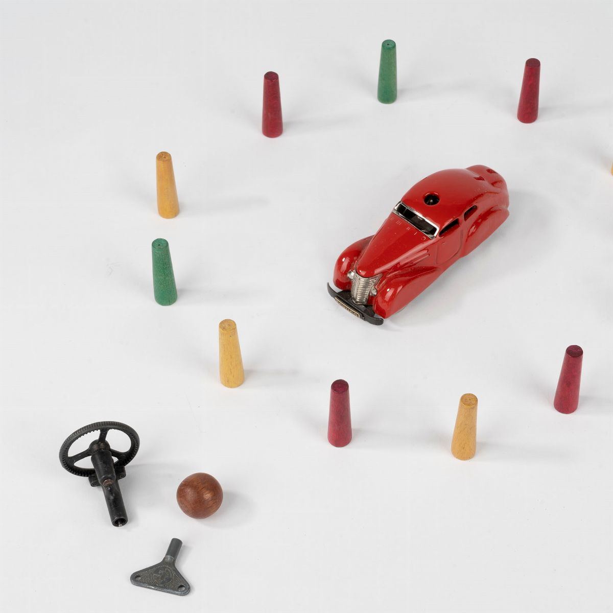 Schuco - Automobile guidabile a distanza, giocattolo a molla, 1935, Germania