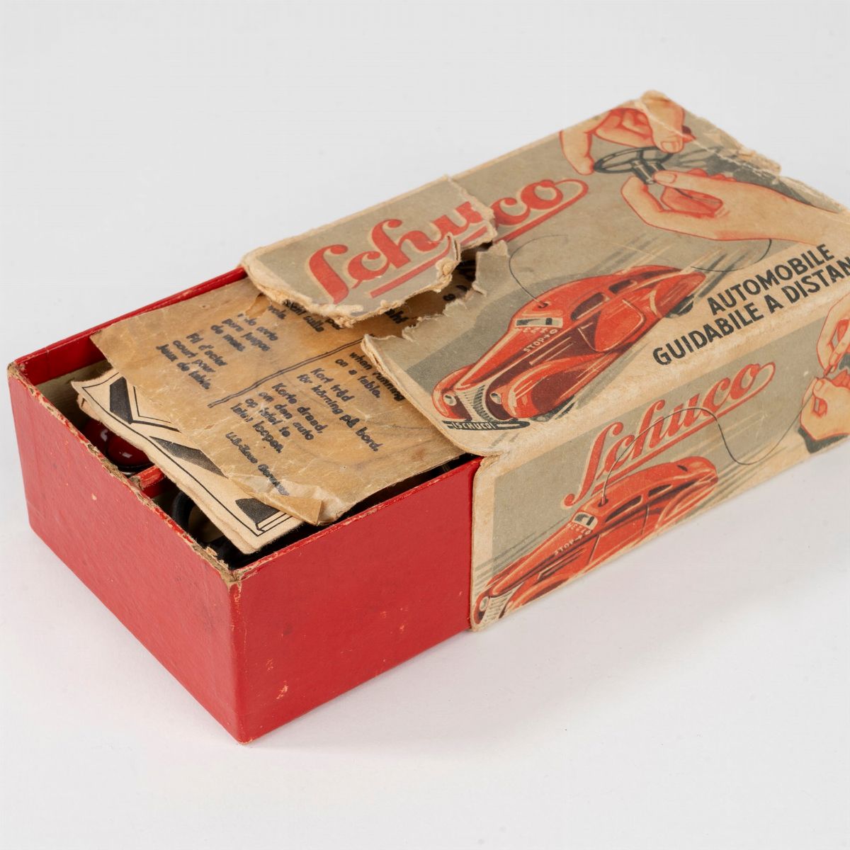 Schuco - Automobile guidabile a distanza, giocattolo a molla, 1935, Germania