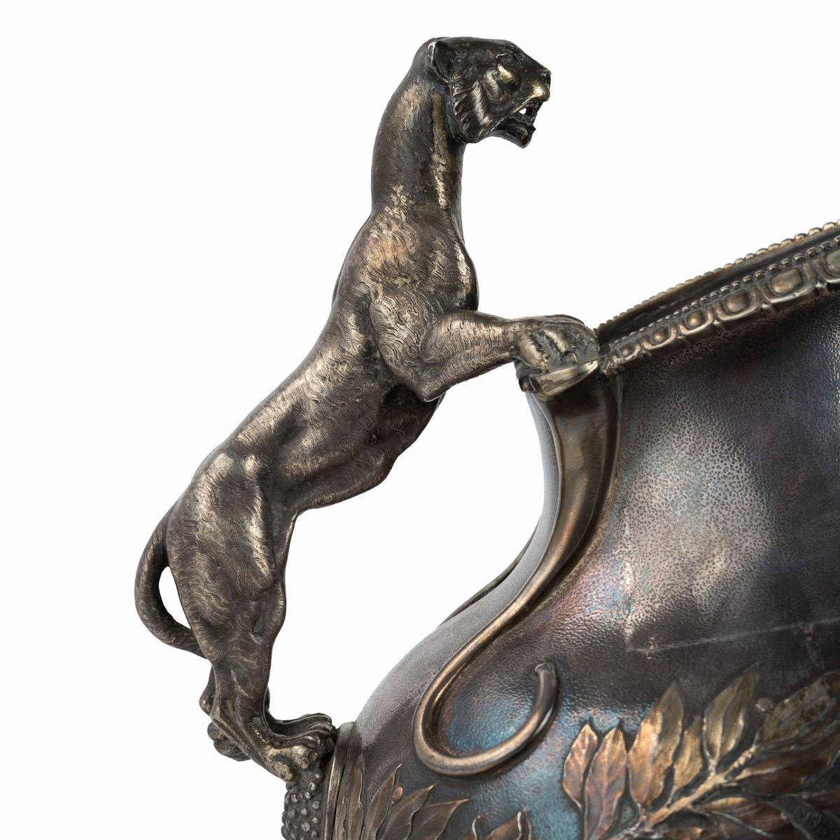 Versatoio in Argento con Manico a Forma di Pantera, Inizi Secolo XX