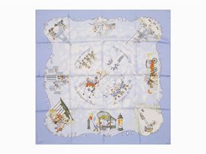 Hermès - Les Tripl&#233;s silk twill scarf
