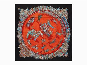 Hermès - Cirque Molier silk twill scarf