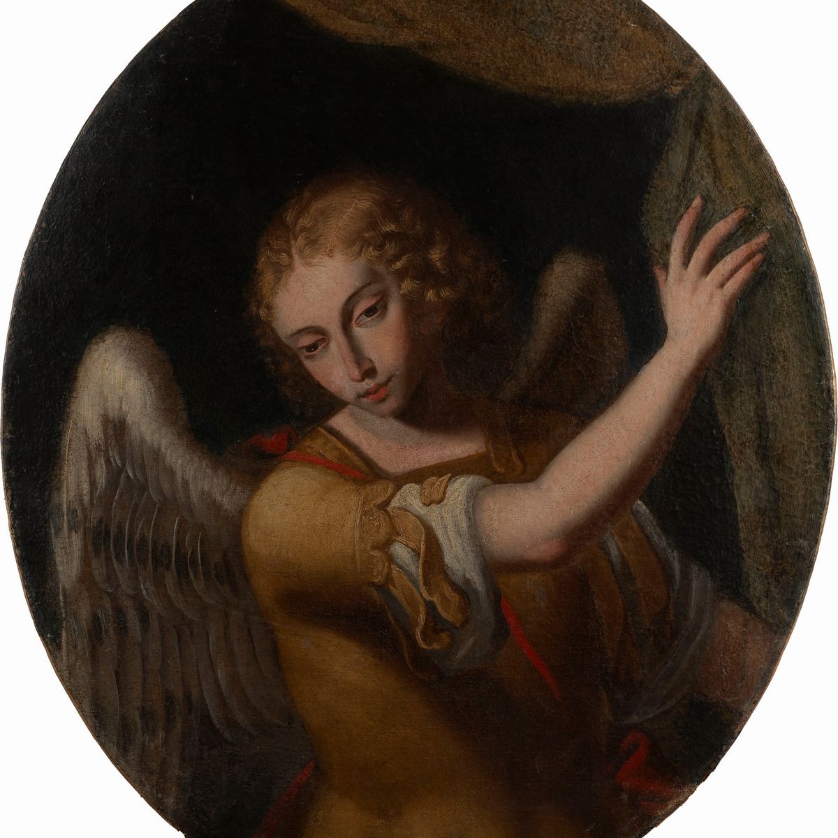 Scuola Italiana, Fine Secolo XVII - Inizi Secolo XVIII - Coppia di Dipinti Raffiguranti Angeli