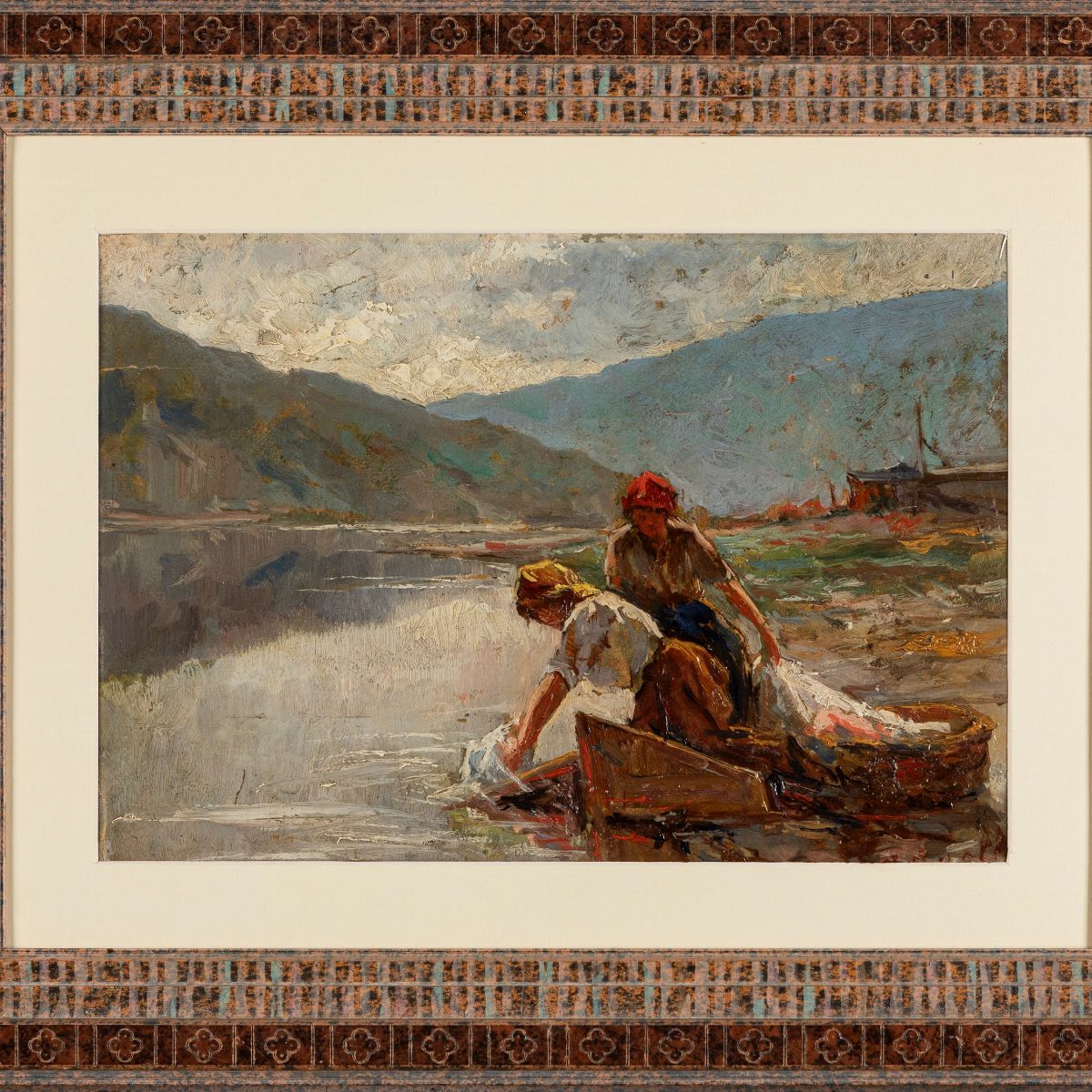 Guido Bertarelli - Lavandaie al Lago di Como