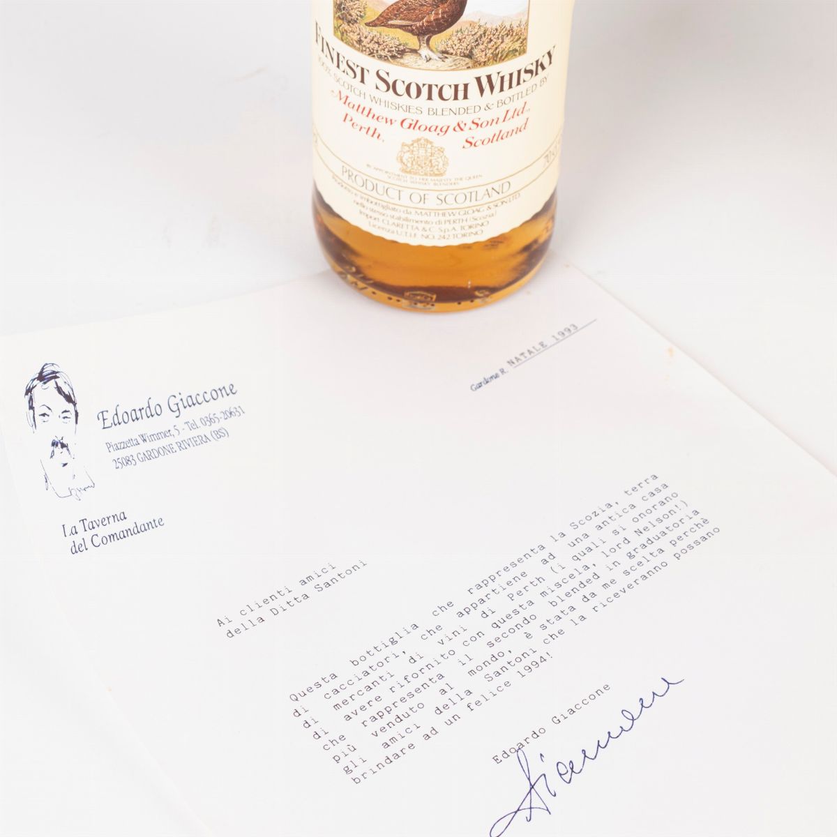 Scozia - Famous Grouse con Lettera di Edoardo Giaccone