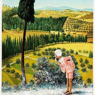 Le avventure di Pinocchio, tempera su cartone