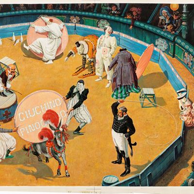 Illustrazione per Le avventure di Pinocchio, tempera su cartone