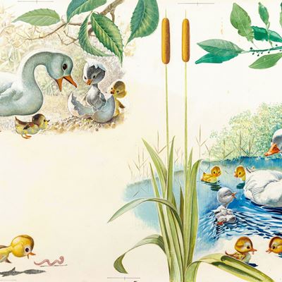 Il brutto anatroccolo, tempera su cartone