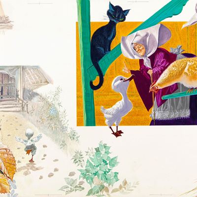 Il brutto anatroccolo, tempera su cartone