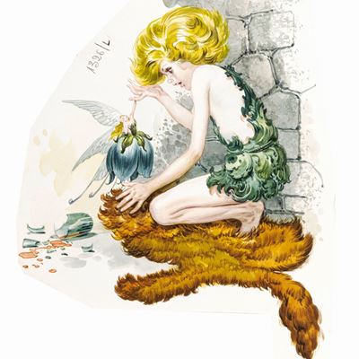 Peter Pan, tempera su cartone sagomato