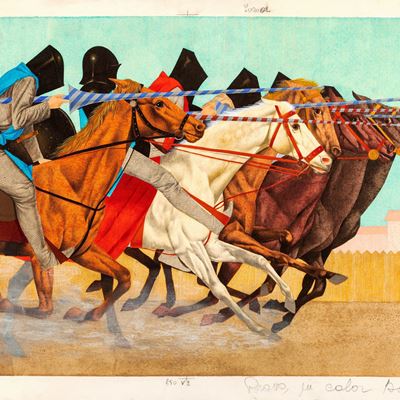 Illustrazione per il romanzo 'Ivanhoe' di Walter Scott, tempera su cartone