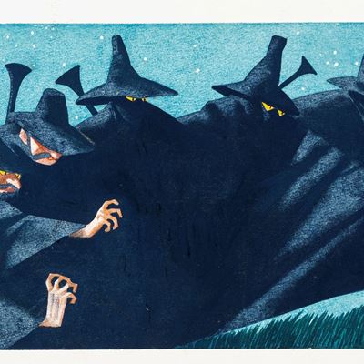 Illustrazione per 'Le fiabe di Capuana' - tempera e acquerello su cartone