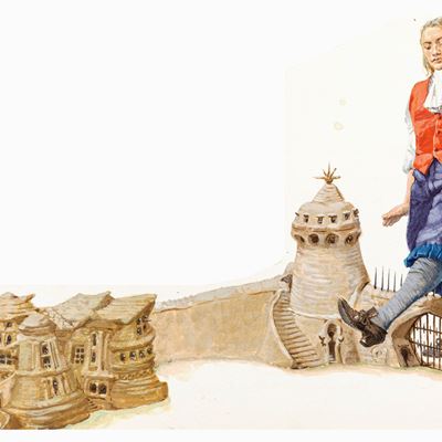 I viaggi di Gulliver, tempera su cartone sagomato