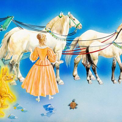 Illustrazione per 'C'era una volta Cenerentola' (tempera e acquerello su cartone, 1969)