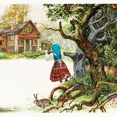 I tre orsi - tempera su cartoncino