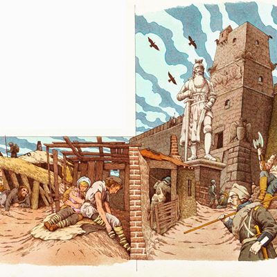 Il reuccio degli uccelli, china e acquerello su cartoncino