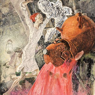 Don Chisciotte, tempera su cartone