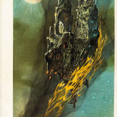 Leggende germaniche - illustrazione originale, tempera su cartone