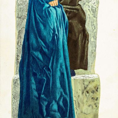 Illustrazione per Leggende germaniche, tempera su cartone