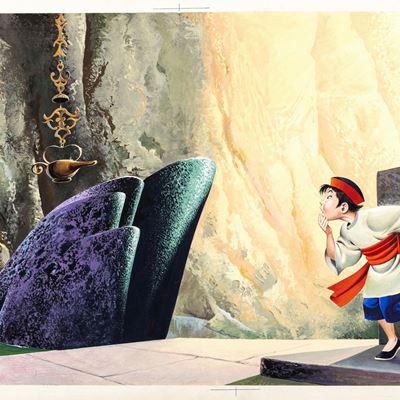 Lupatelli, La lampada di Aladino, tempera su cartone