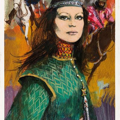 La favorita del Mahdi, tempera su cartone
