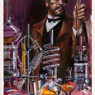 Copertina per il romanzo 'Le meraviglie del 2000', tempera su cartone