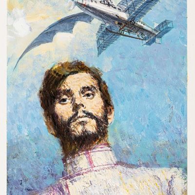 Copertina per 'I figli dell'aria', tempera su cartone