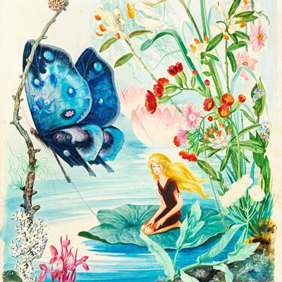Illustrazione originale per 'Splendide novelle', tempera su cartone