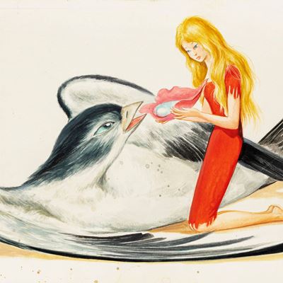 Illustrazione per 'Splendide novelle', tempera su cartone