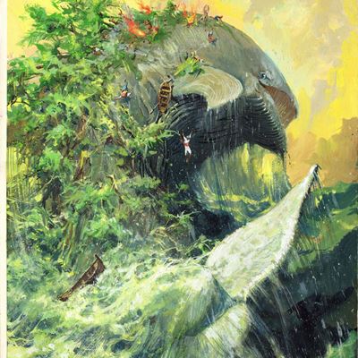 Sinbad il marinaio - tempera su cartone