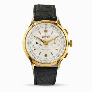 a 18K gold wristwatch, Extra-Fort Eberhard & Co