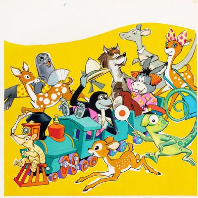 Cuccioli - tempera su cartone