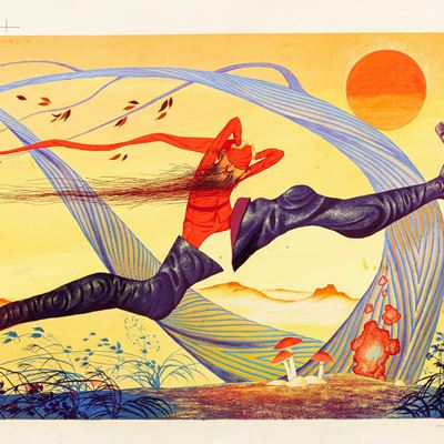 Fiabe francesi - tempera su cartone