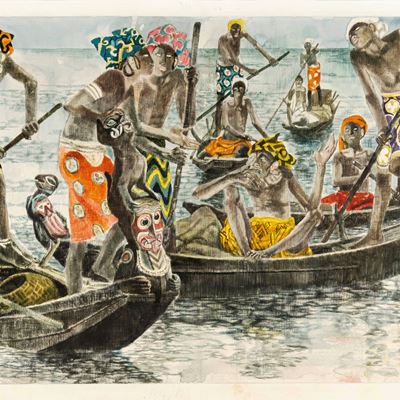 Fiabe indonesiane – tempera e acquerello su cartone