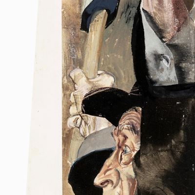 De Gaspari, Illustrazione per Moby Dick, tempera su cartone sagomato