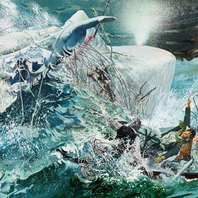 De Gaspari, Moby Dick - Copertina, tempera su cartone
