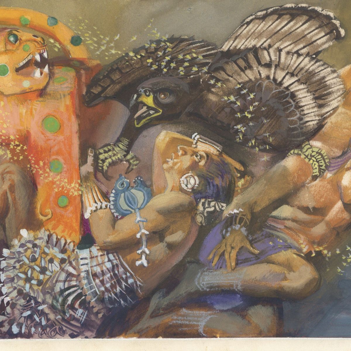 Giorgio De Gaspari - Fiabe sudamericane - 50 illustrazioni originali, tempera su cartone