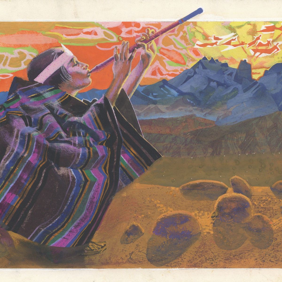 Giorgio De Gaspari - Fiabe sudamericane - 50 illustrazioni originali, tempera su cartone