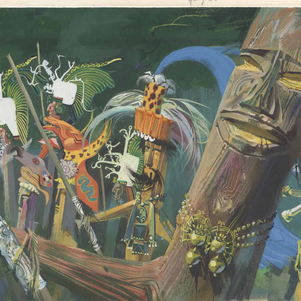 Giorgio De Gaspari - Fiabe sudamericane - 50 illustrazioni originali, tempera su cartone