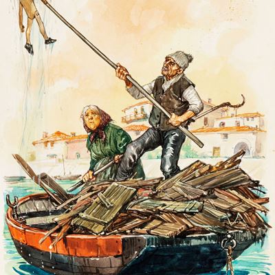 Berlicche – matita, acquerello e tempera su cartoncino, 1956