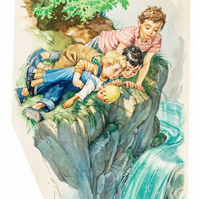 Berlicche - illustrazione originale, matita, acquerello e tempera su cartoncino sagomato