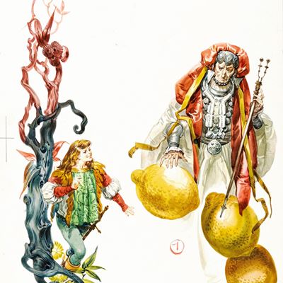 I tre cedri, tempera su cartone