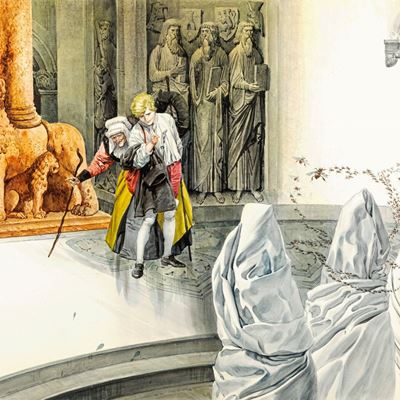 La principessa incantata, tempera su cartone