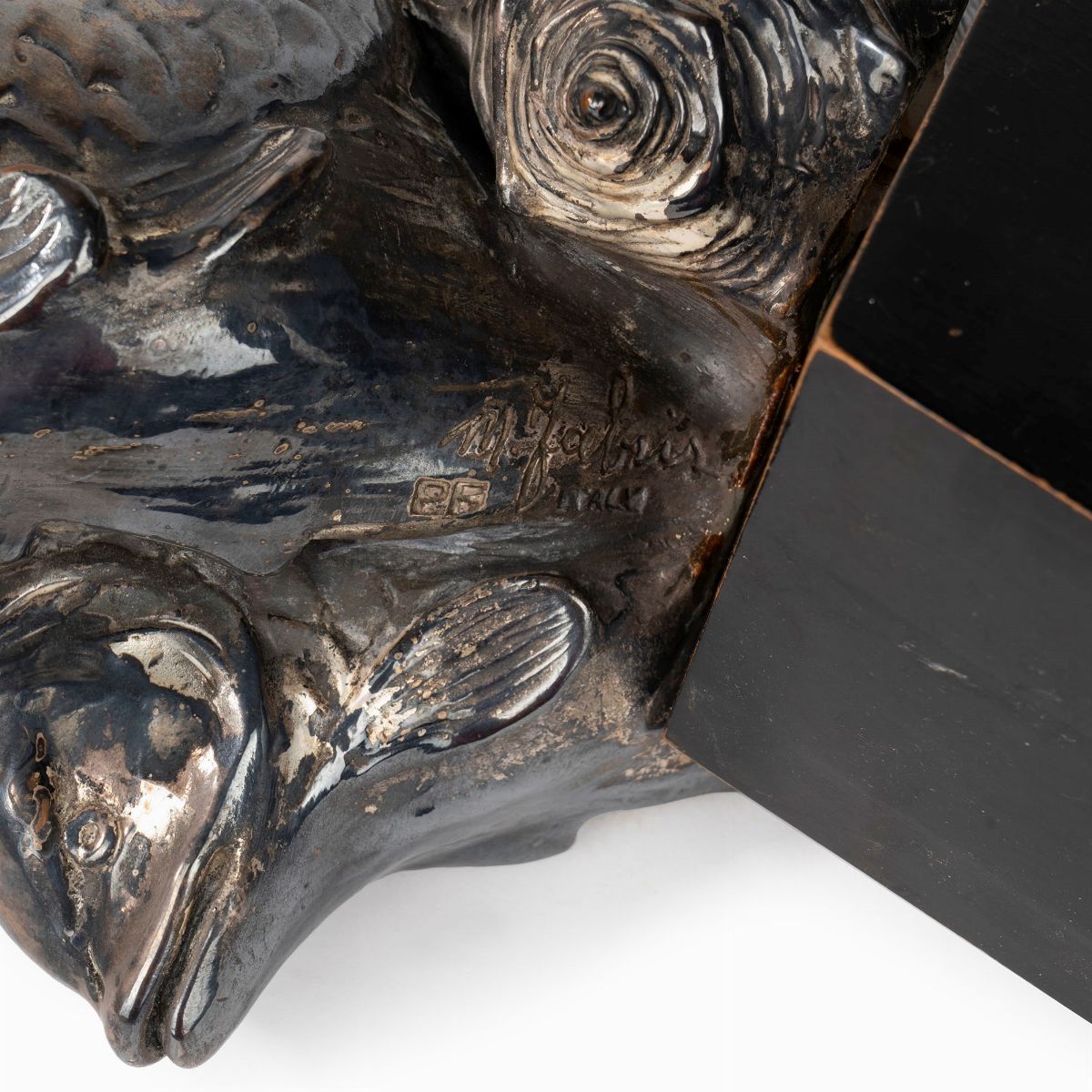 Michele Fabris (attivo in Italia, Metà Secolo XX) - Scultura in Terracotta Ricoperta con Lamina i...