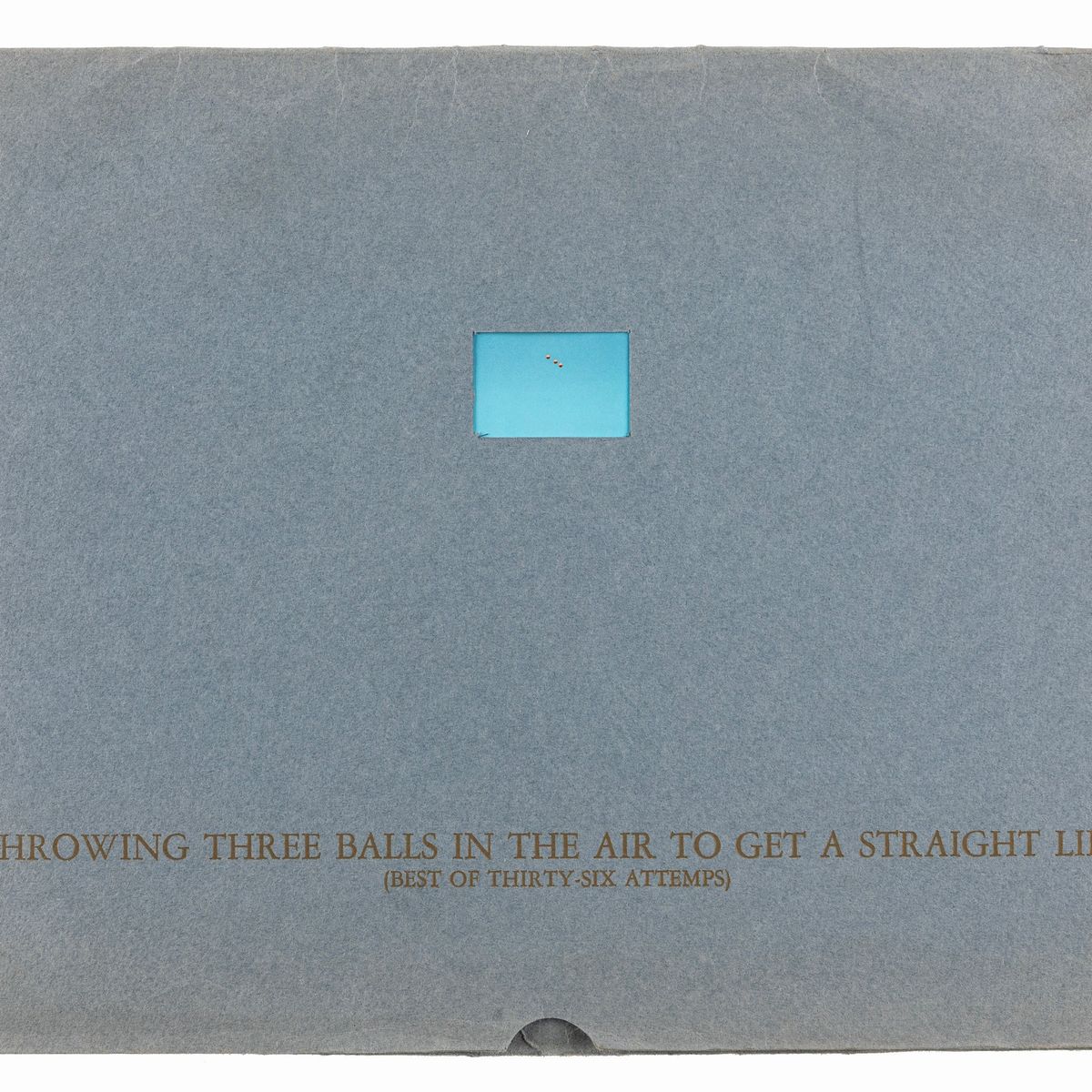 John Baldessari - Throwing Three Balls in the Air to Get a Straight Line, 1973, 12 stampe offset