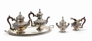 Sterling silver tea and coffee service with tray
