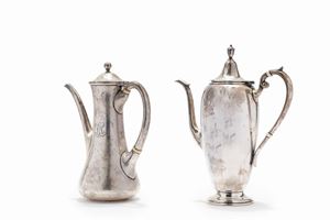 Sterling silver teapot and coffee pot