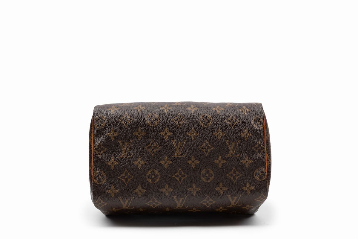 Louis Vuitton - Borsa Speedy in tela monogram con profili in pelle